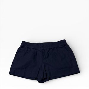 J. Crew Dark Blue Pull On Chino Shorts Cotton Size US 6 With Pockets